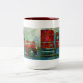 大型リグレッド貨物トラック子供へとトラック ツートーンマグカップ (中央)