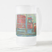 大型リグレッド貨物トラック子供へとトラック フロストグラスビールジョッキ (正面右)