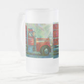 大型リグレッド貨物トラック子供へとトラック フロストグラスビールジョッキ (正面左)