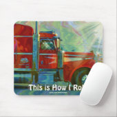 大型リグレッド貨物トラック子供へとトラック マウスパッド (マウス)