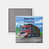 大型リグレッド貨物トラック子供へとトラック マグネット (正面/裏面)