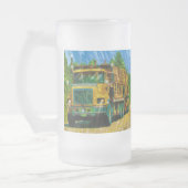 大型リグ、重量輸送車、トラック フロストグラスビールジョッキ (左)