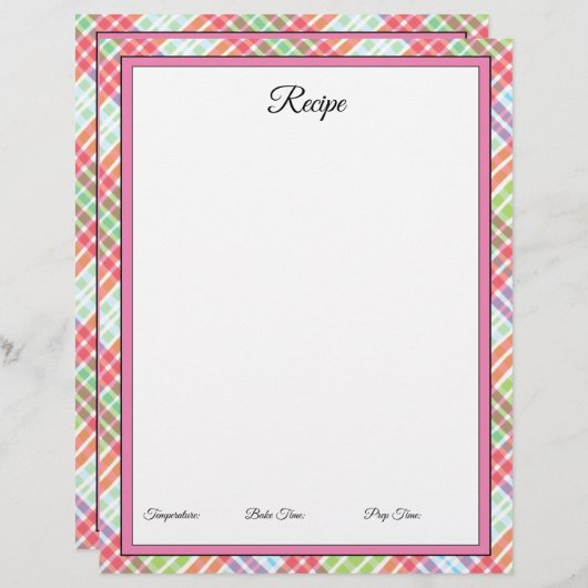 大型レシピカード (正面/裏面)