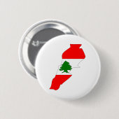大型レバノンの旗の地図 缶バッジ (正面&裏面)