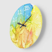 大型丸時計「フラワーズインク3」 ラージ壁時計 (傾斜)