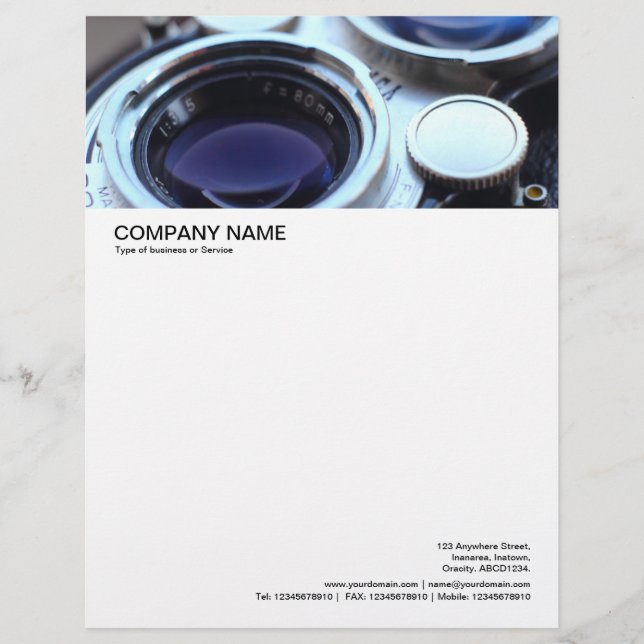 大型写真ヘッダー – ヴィンテージTLRカメラ レターヘッド (正面)