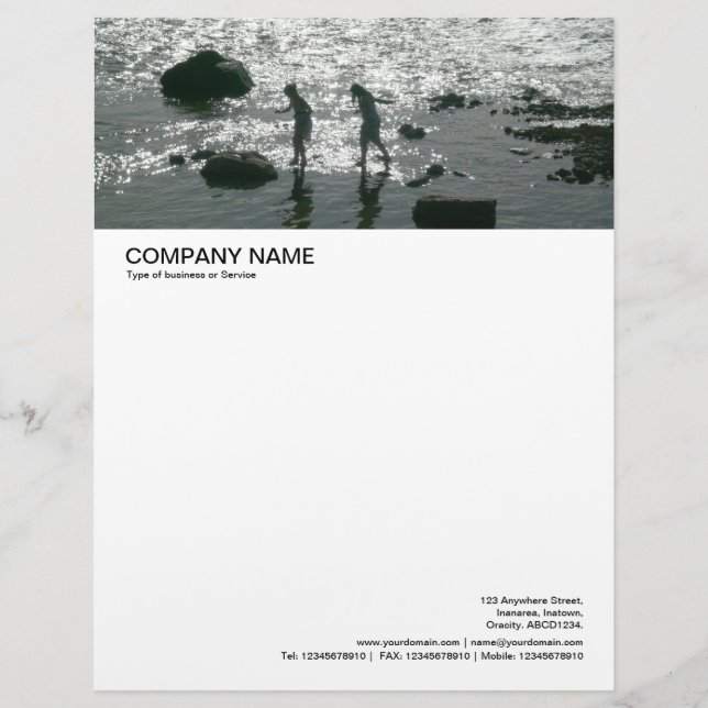 大型写真ヘッダー – 踏み石 レターヘッド (正面)