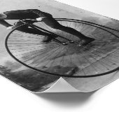 大型前輪付き自転車 ポスター (角)