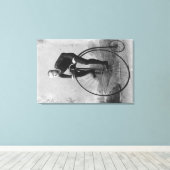 大型前輪写真付き自転車 キャンバスプリント (インサイチュ (ウッドフロア))