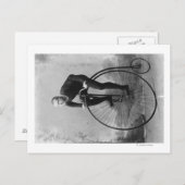 大型前輪写真付き自転車 ポストカード (正面/裏面)
