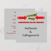 大型合併ウェディング・セーブ・ザ・デート 招待状 (正面/裏面)