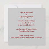 大型合併ウェディング・セーブ・ザ・デート 招待状 (裏面)