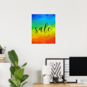 大型売り看板カラフル小売店販売 ポスター (ホームオフィス)