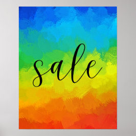 大型売り看板カラフル小売店販売 ポスター