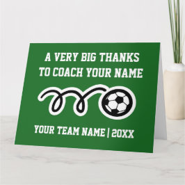 大型大型サンキューカード（サッカーコーチ用） サンキューカード