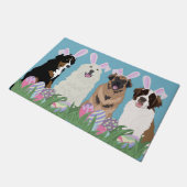 大型山犬イースター ドアマット (アングル)