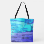 大型抽象芸術食料品ショッピングビーチ トートバッグ (正面)