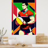 大型日本のラグビーアートポスター ポスター (キッチン)