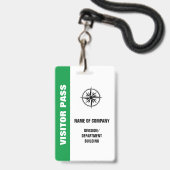 大型来場者バッジ バッジ (正面（ネックストラップ付）)