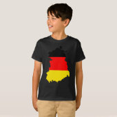 大型東ドイツの旗の地図 Tシャツ (正面フル)
