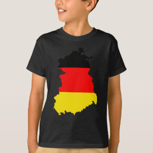 大型東ドイツの旗の地図 Tシャツ