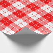 大型格子赤と白模様のラッピング紙 ラッピングペーパー (角)