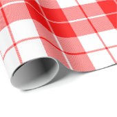 大型格子赤と白模様のラッピング紙 ラッピングペーパー (ロールコーナー)