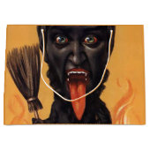 大型気味悪いクランプス抱き枕 ラージペーパーバッグ (正面)