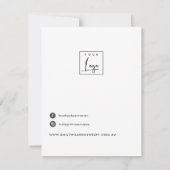 大型海軍赤面フローラスタッドネックレス表示カード サンキューカード (裏面)