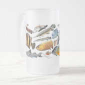 大型熱帯魚のフロストグラスマグカップ フロストグラスビールジョッキ (正面左)