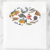 大型熱帯魚 楕円形シール (バッグ)