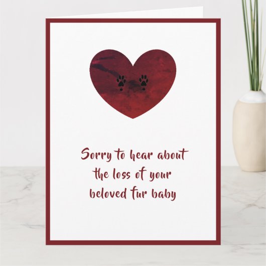 大型犬用同情カードby dalDesignNZ カード (正面)