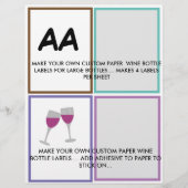 大型用にカスタム紙ボトルラベルを作る レターヘッド (正面)