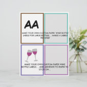 大型用にカスタム紙ボトルラベルを作る レターヘッド (スタンド正面)