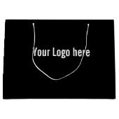 大型白黒ギフトバッグ ラージペーパーバッグ (正面)