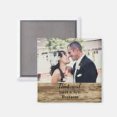 大型素朴写真結婚Thank you Magnet マグネット (正面/裏面)