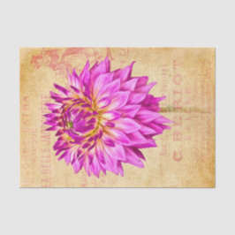 大型花ティッシュペーパーデコップアートパープル 薄葉紙