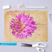 大型花ティッシュペーパーデコップアートパープル 薄葉紙 (クラフト)