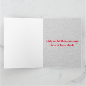 大型誕生日カード – マイルストーンシルバー カード (内部)