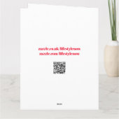 大型誕生日カード – マイルストーンシルバー カード (裏面)