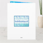 大型誕生日カード |青と紫パーソナライズされた カード (裏面)