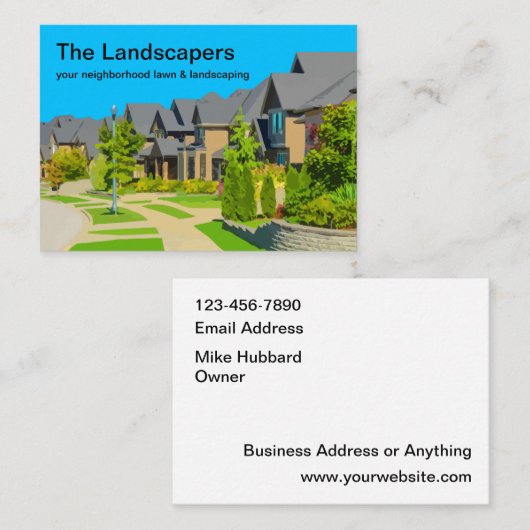 大型造園ローンサービス名刺 名刺 (正面/裏面)