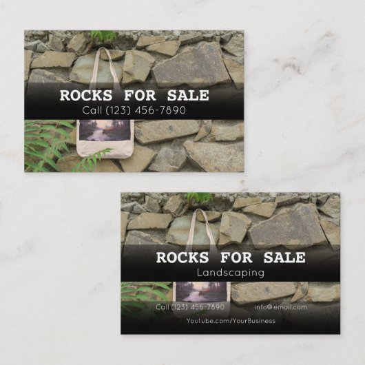 大型造園用岩石の販売 名刺 (正面/裏面)