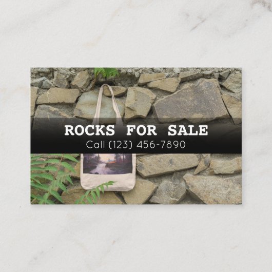 大型造園用岩石の販売 名刺 (正面)