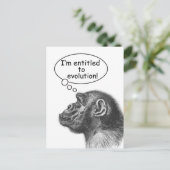 大型類人猿の進化の資格賦与 ポストカード (スタンド正面)
