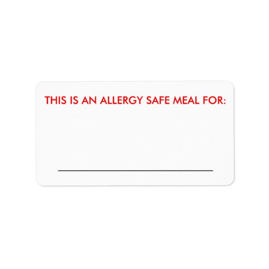 大型食品識別ラベル ラベル (正面)