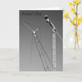 大型鶴の父の日のカード カード (黄色い花)