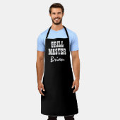 大型黒カスタムグリルマスタBBQエプロン エプロン (着用した状態)