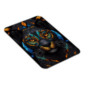 大型黒猫モザイクのステンドグラス効果 マグネット (右側)