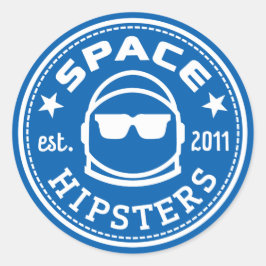 大型3インチ宇宙Hipstersロゴシール ラウンドシール